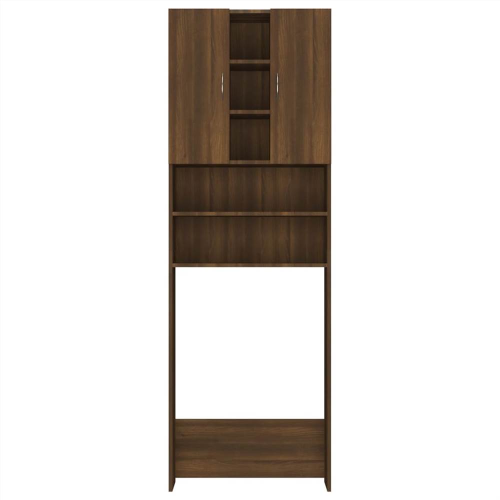 Washing Machine Cabinet Brown Oak 64x25.5x190 cm