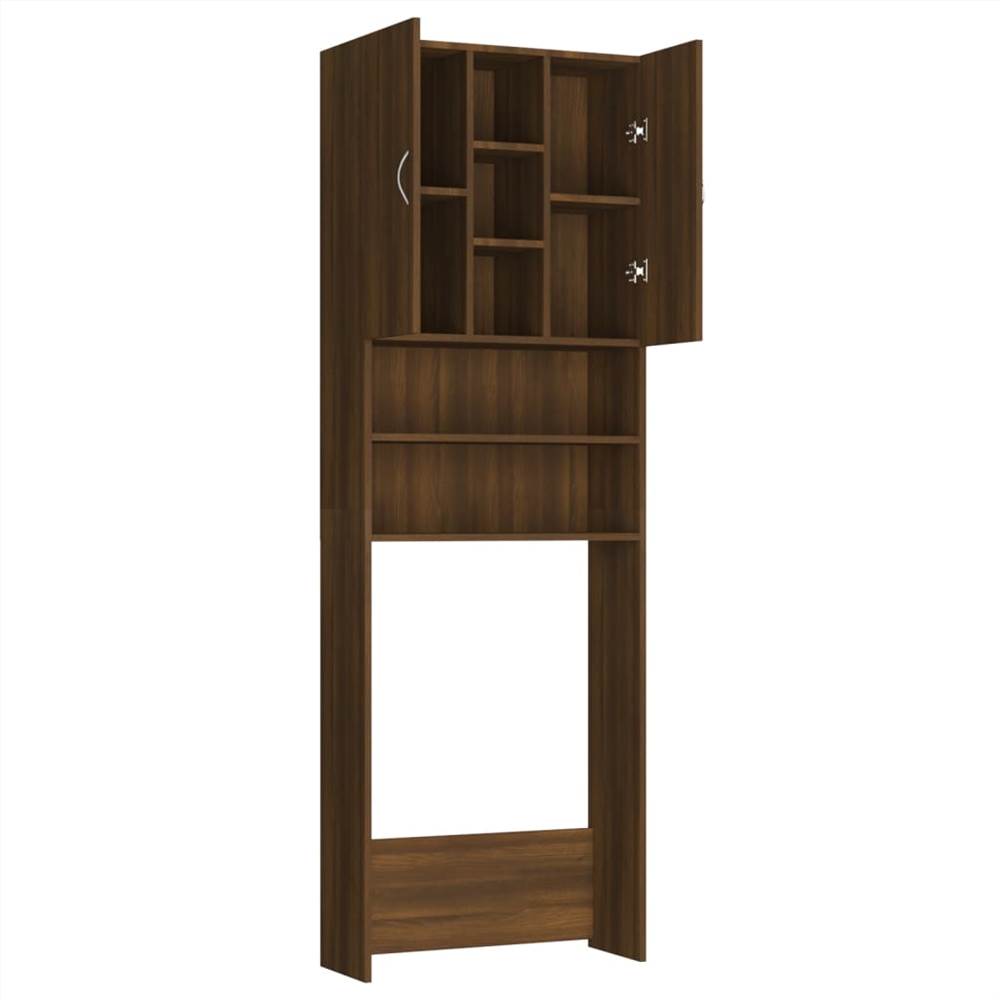 Washing Machine Cabinet Brown Oak 64x25.5x190 cm