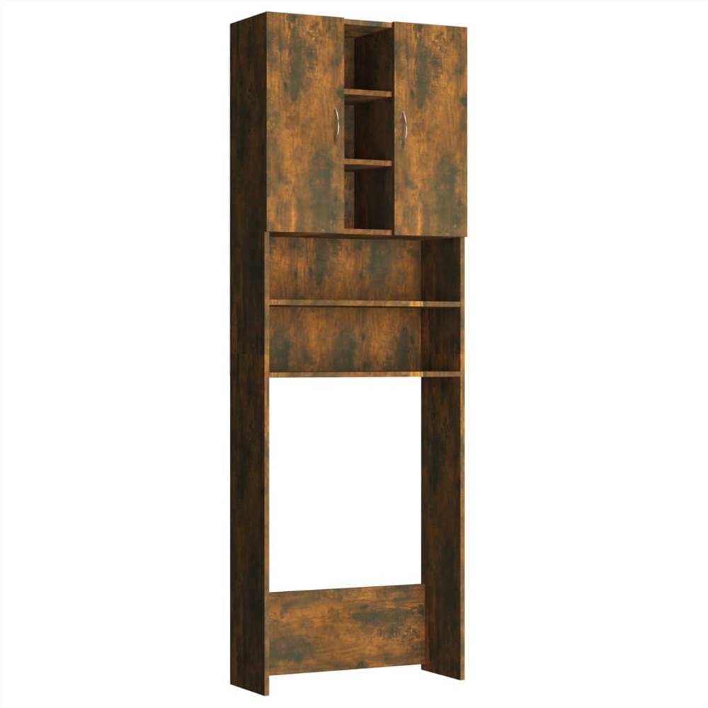 Washing Machine Cabinet Smoked Oak 64x25.5x190 cm