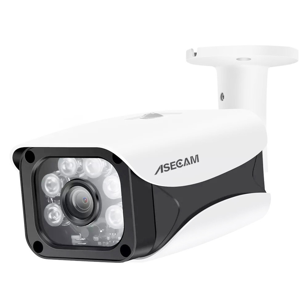 Caméra IP ASECAM Super 4MP, Focus 2.8mm, POE H.265 Onvif Bullet CCTV Array Night Vision IR Caméra de sécurité vidéo