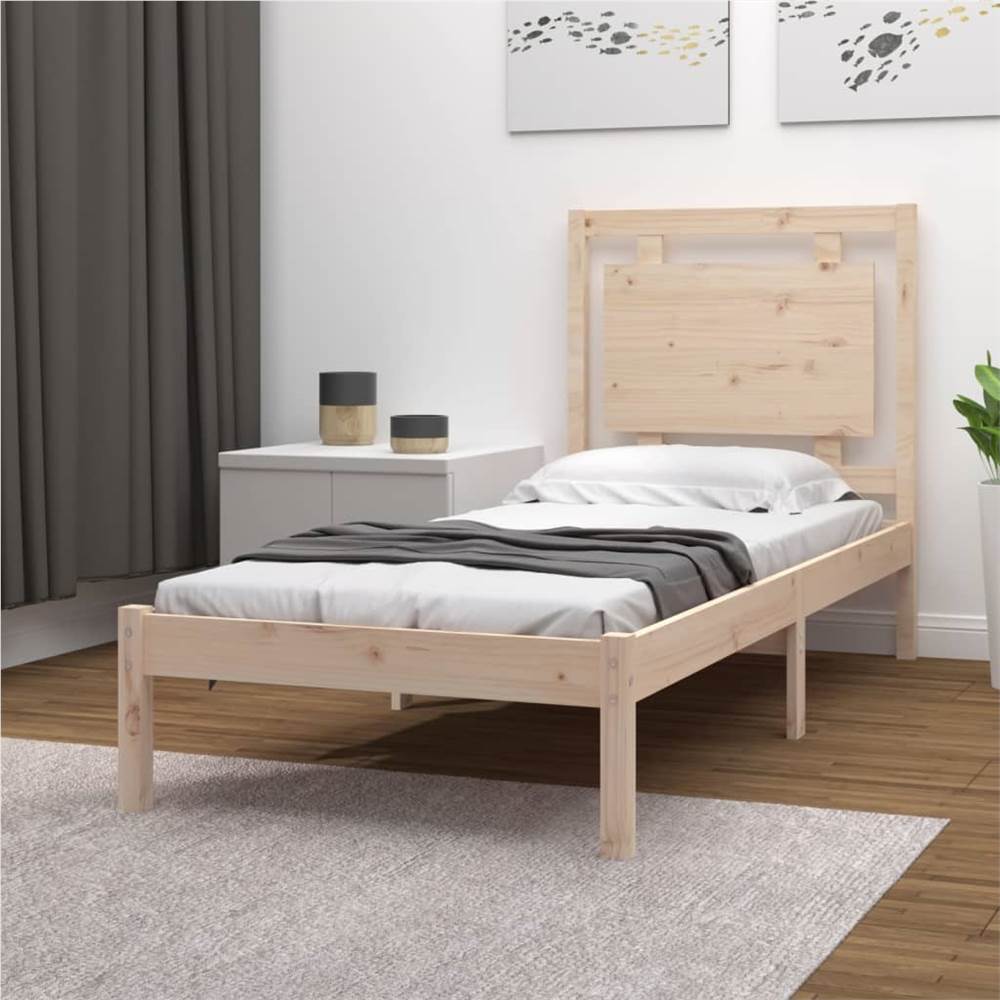 

Bed Frame Solid Wood 75x190 cm 2FT6 Small Single