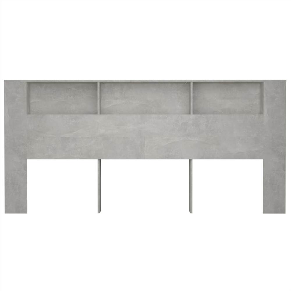 Headboard Cabinet Concrete Grey 220x18.5x104.5 Cm 9 Headboard Cabinet Concrete Grey 220x18.5x104.5 cm