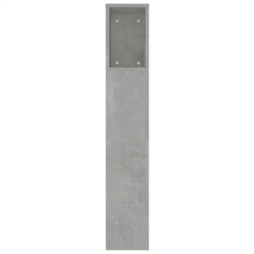 Headboard Cabinet Concrete Grey 220x18.5x104.5 Cm 10 Headboard Cabinet Concrete Grey 220x18.5x104.5 cm