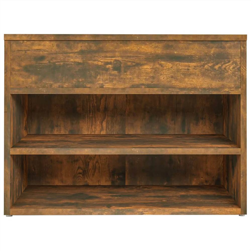 Shoe Bench Smoked Oak 60x30x45 cm Engineered Wood