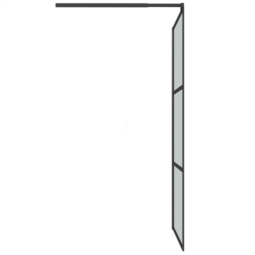 Walk-in Shower Wall 115x195cm Dark ESG Glass Black 12 Walk-in Shower Wall 115x195cm Dark ESG Glass Black