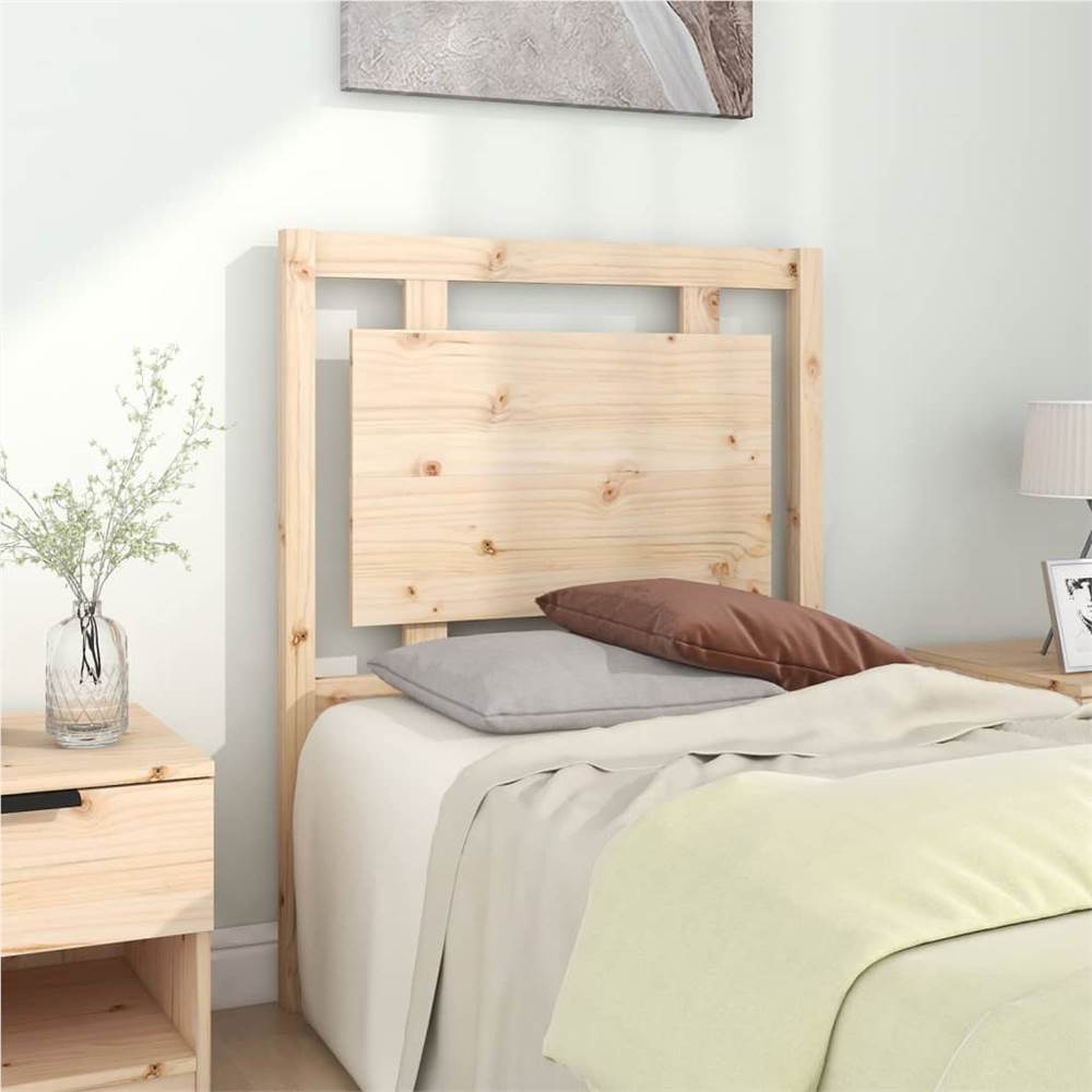Bed Headboard 80.5x4x100 cm Solid Pine Wood