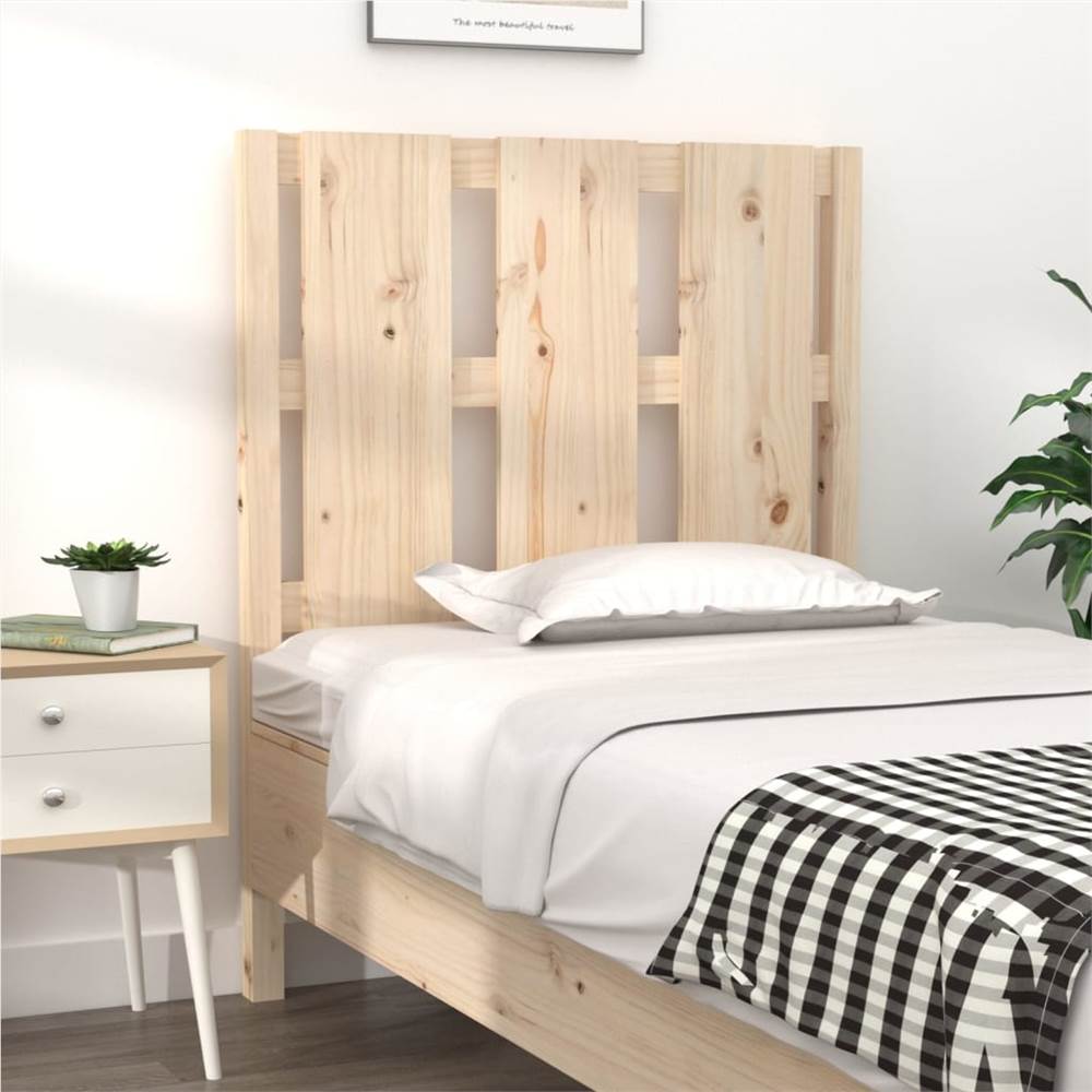 Bed Headboard 80.5x4x100 cm Solid Wood Pine