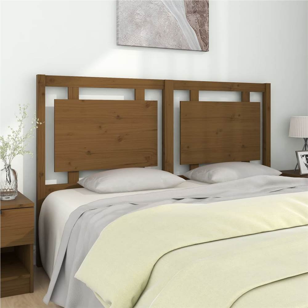 Bed Headboard Honey Brown 155.5x4x100 cm Solid Pine Wood