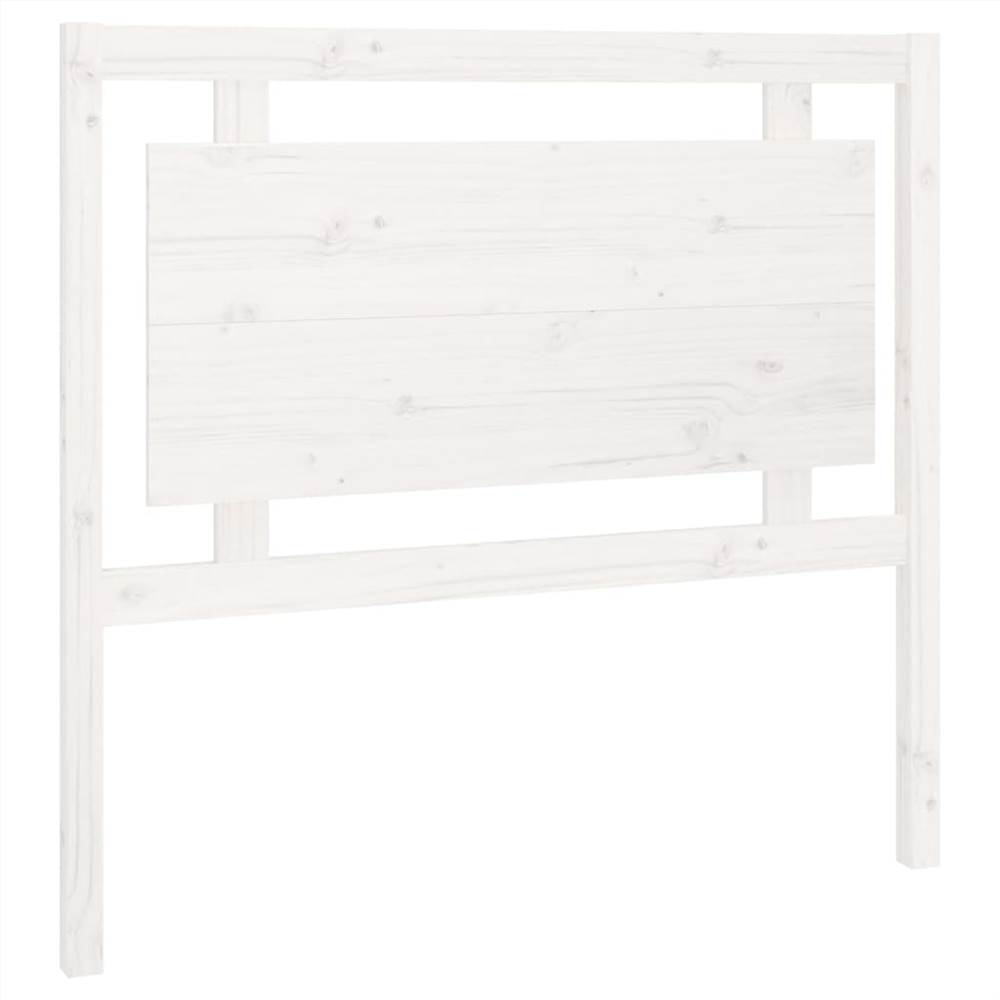 Bed Headboard White 105.5x4x100 cm Solid Pine Wood