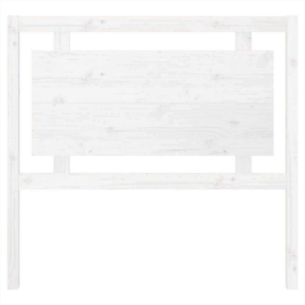 Bed Headboard White 105.5x4x100 cm Solid Pine Wood