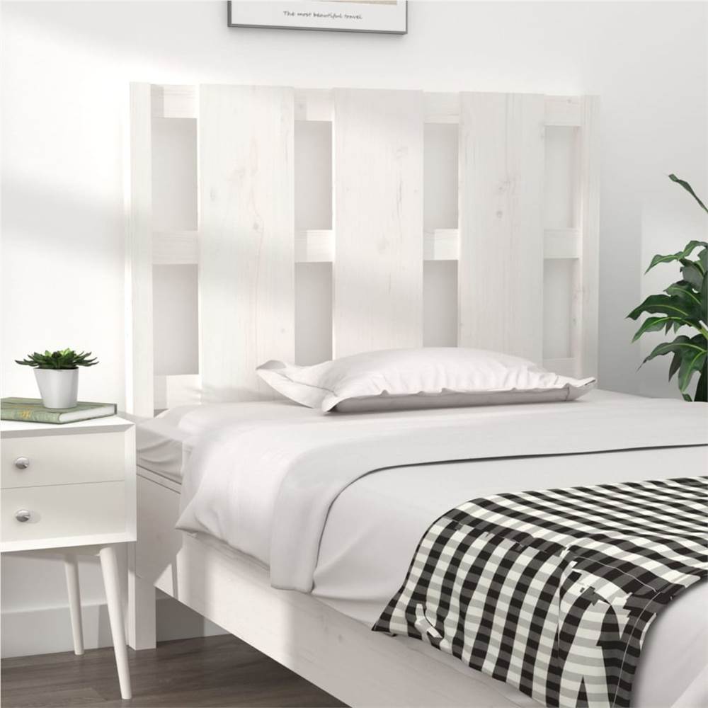 

Bed Headboard White 105.5x4x100 cm Solid Wood Pine