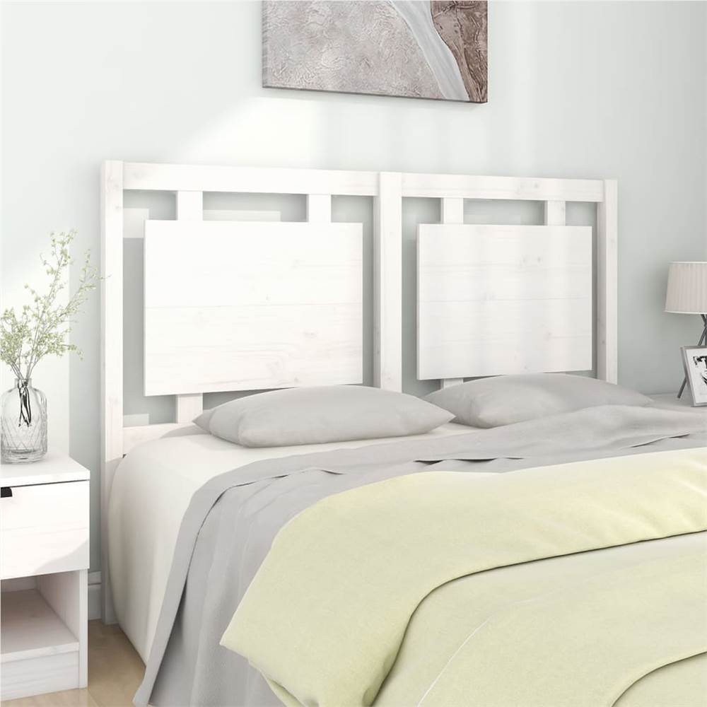 

Bed Headboard White 140.5x4x100 cm Solid Pine Wood