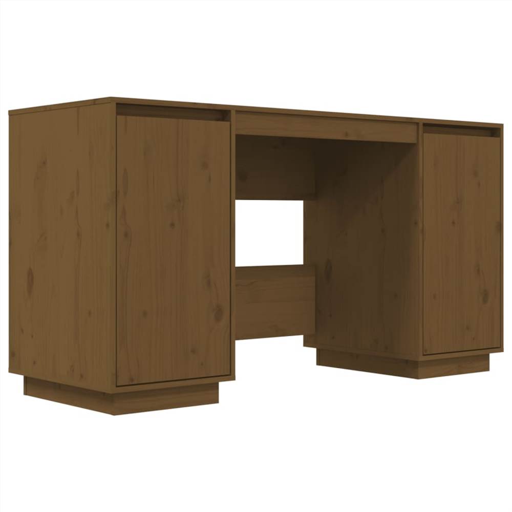Desk Honey Brown 140x50x75 cm Solid Wood Pine