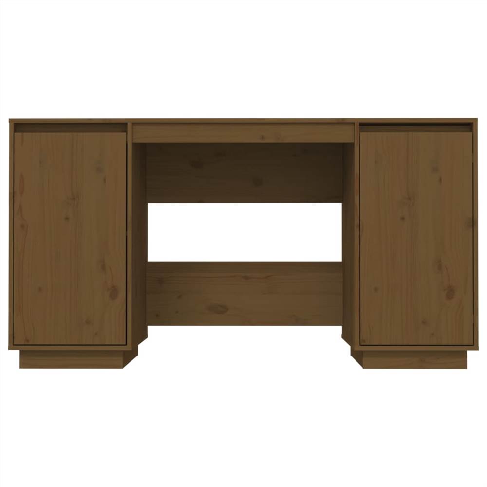 Desk Honey Brown 140x50x75 cm Solid Wood Pine