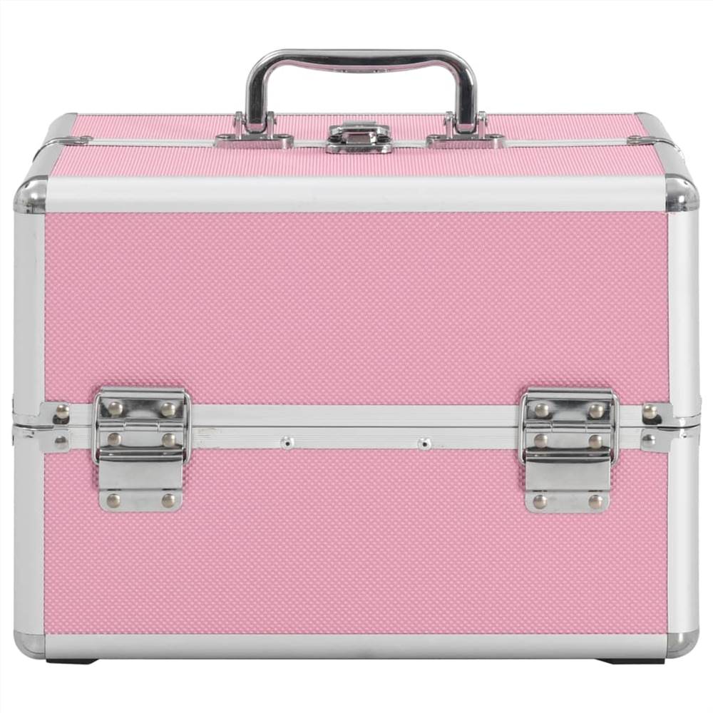 Make-up Case 22x30x21 cm Pink Aluminium