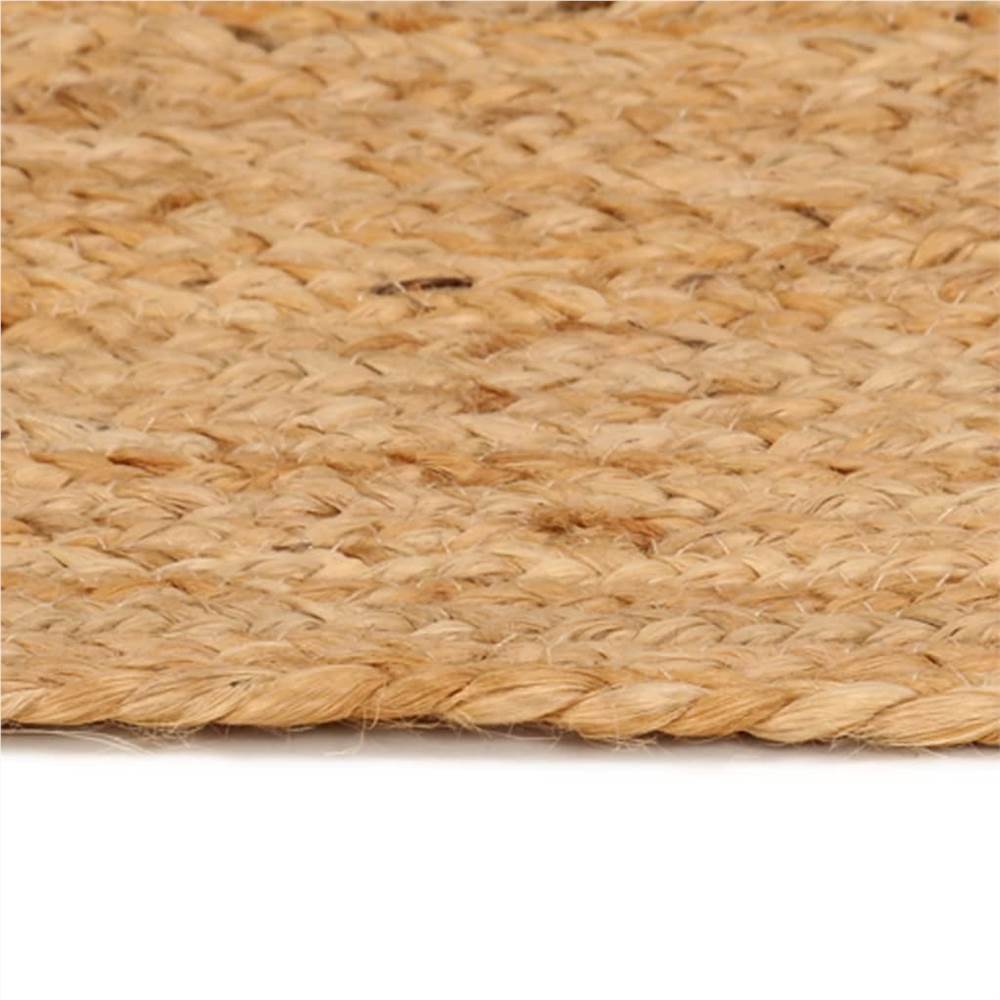 Area Rug Braided Jute 210 cm Round