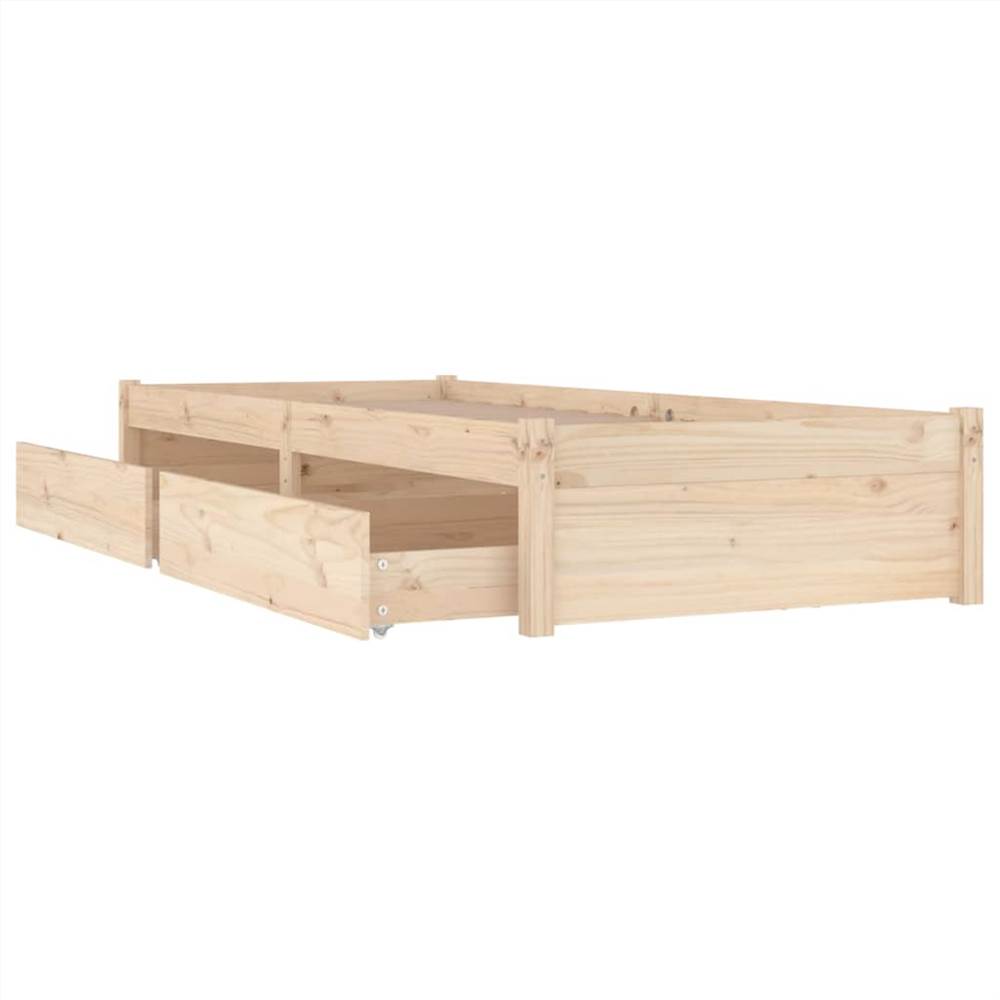 Bed Frame with Drawers 100x200 cm