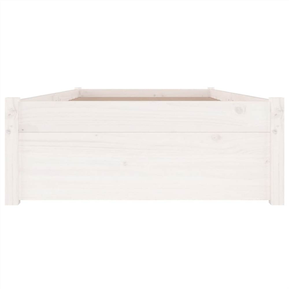 Bed Frame with Drawers White 90x200 cm
