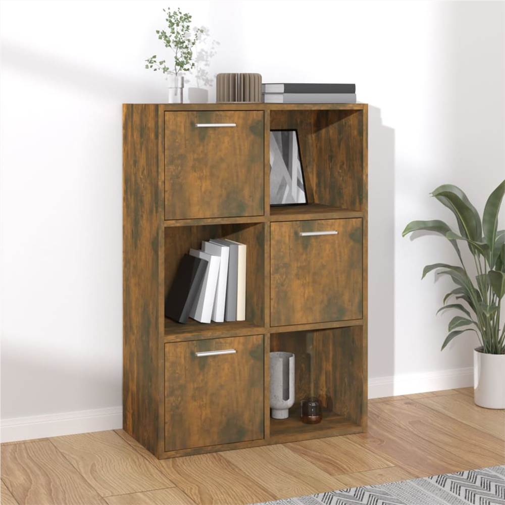 Storage Cabinet Smoked Oak 60x29.5x90 cm