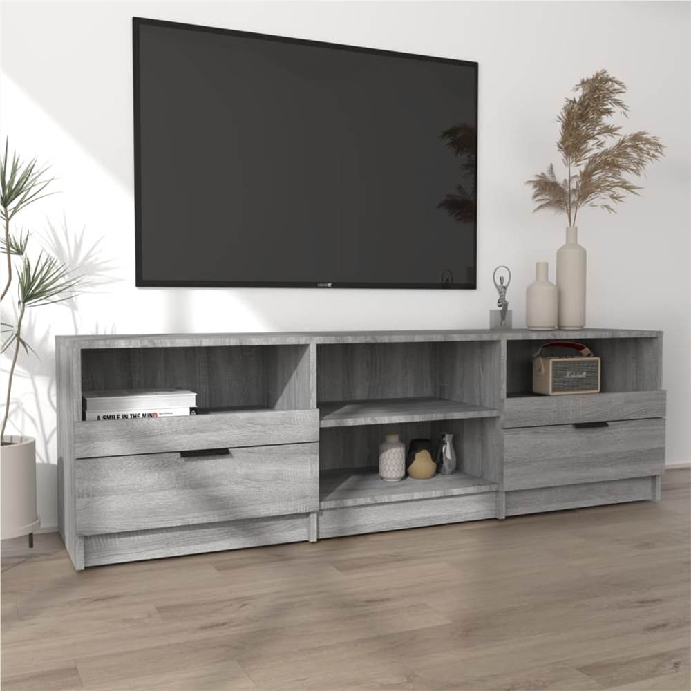 TV Cabinet Grey Sonoma 150x33.5x45 Cm Engineered Wood 8 TV Cabinet Grey Sonoma 150x33.5x45 cm Engineered Wood