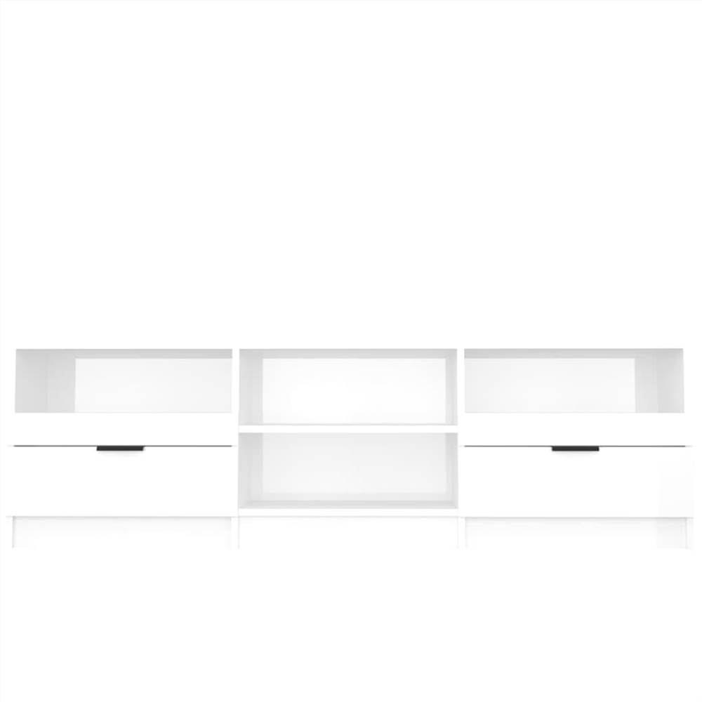 TV Cabinet High Gloss White 150x33.5x45 cm Engineered Wood