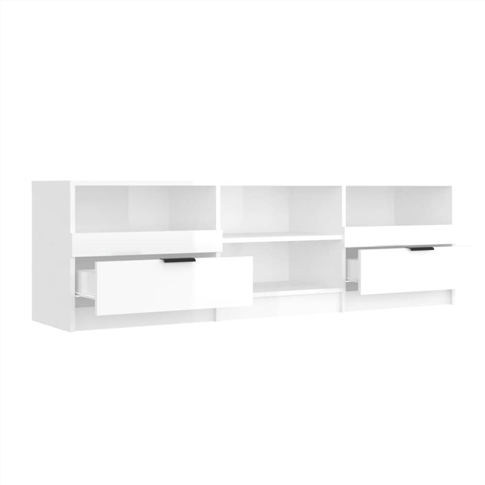 TV Cabinet High Gloss White 150x33.5x45 cm Engineered Wood