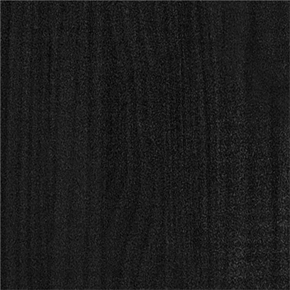 Bed Frame Black Solid Wood 90x190 cm 3FT Single