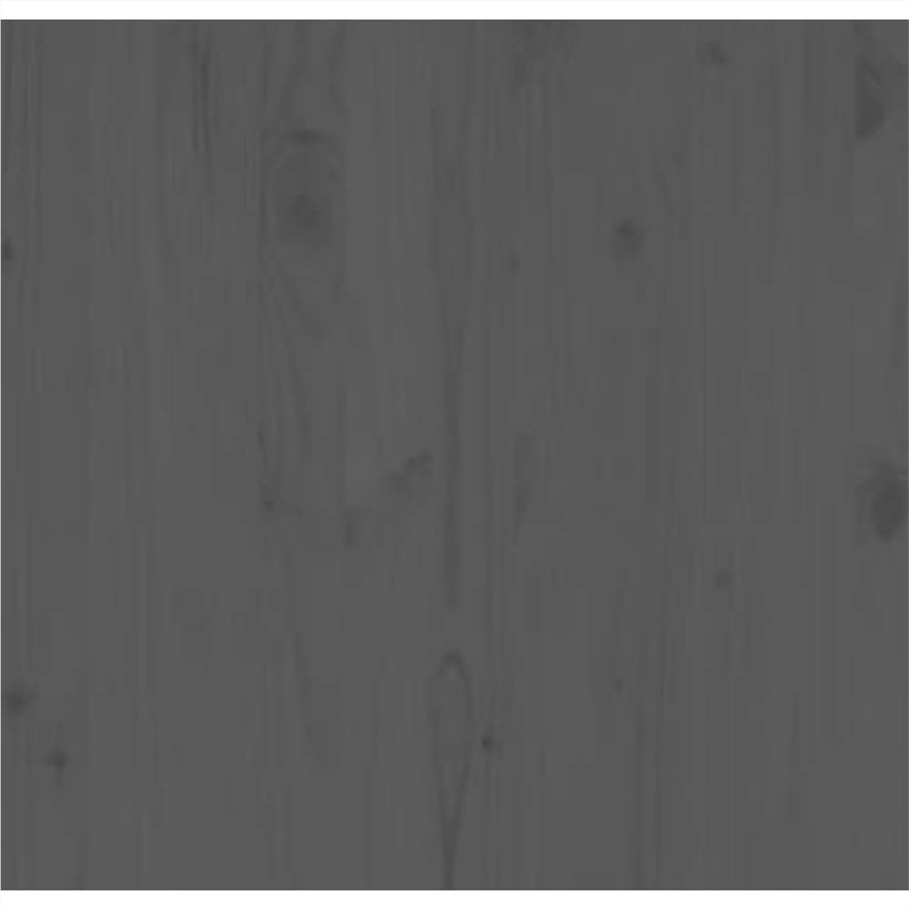 Bed Frame Grey Solid Wood 135x190 cm 4FT6 Double