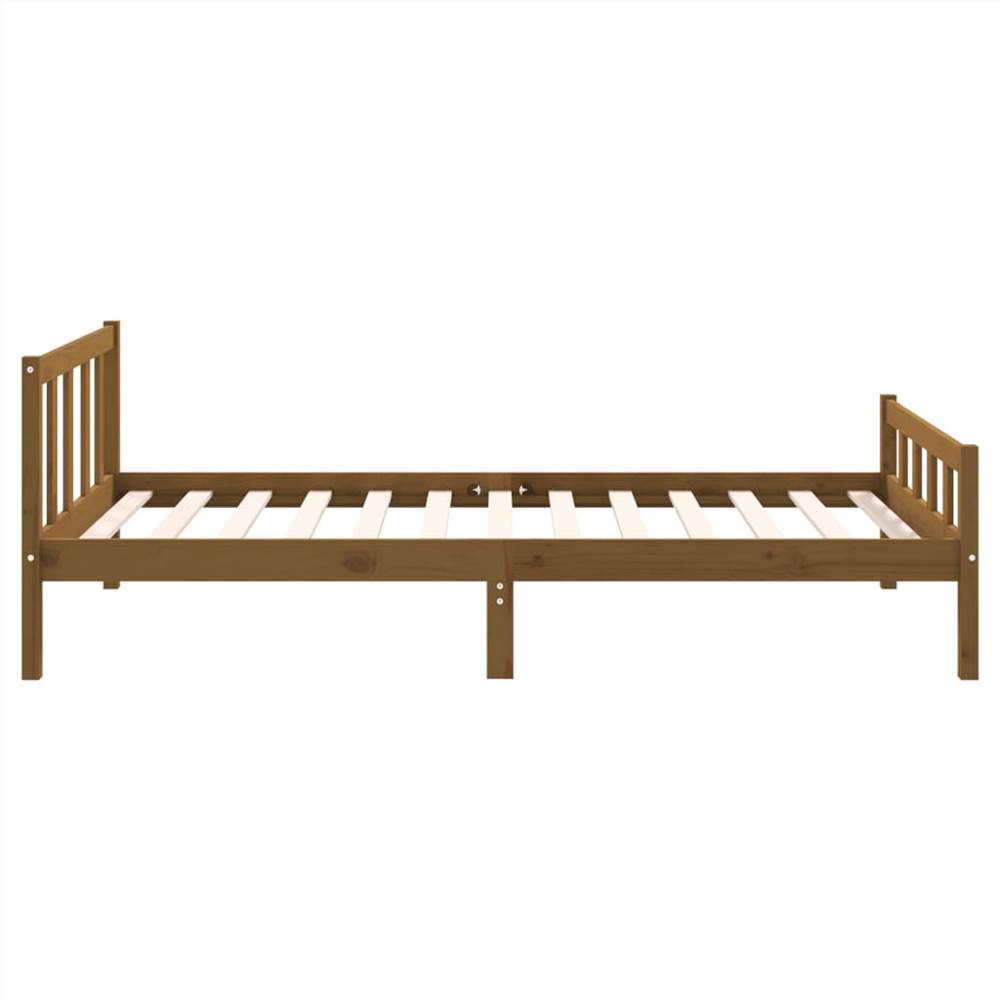 Bed Frame Honey Brown Solid Wood 100x200 Cm 11 Bed Frame Honey Brown Solid Wood 100x200 cm