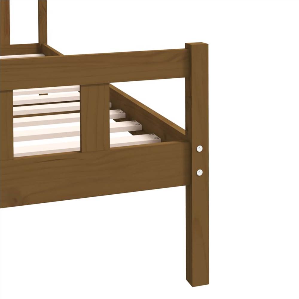 Bed Frame Honey Brown Solid Wood 100x200 Cm 12 Bed Frame Honey Brown Solid Wood 100x200 cm