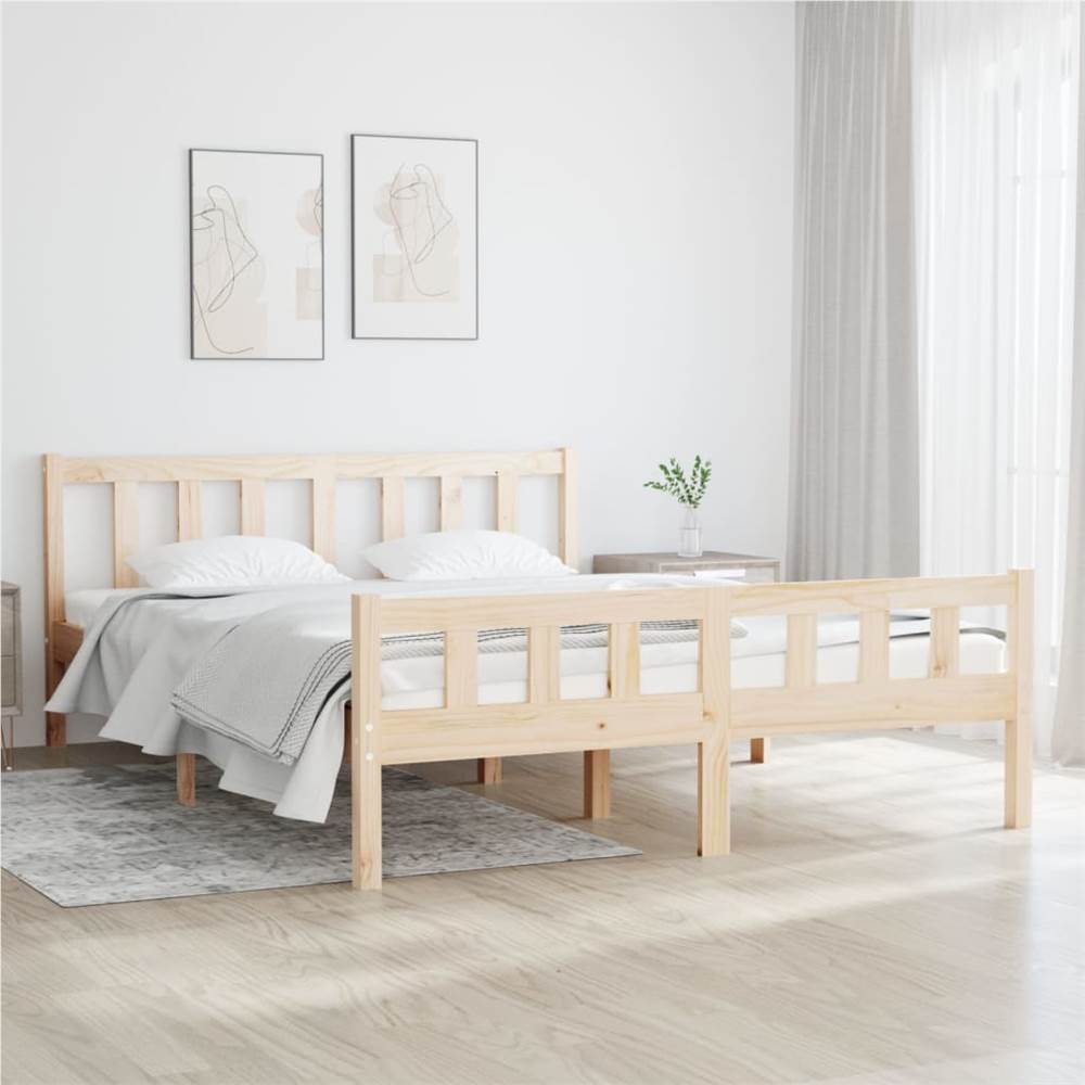 

Bed Frame Solid Wood 120x190 cm 4FT Small Double