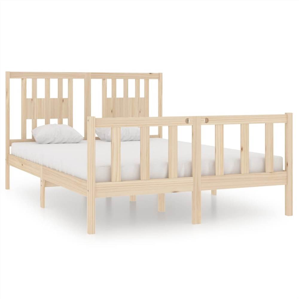 Bed Frame Solid Wood 140x190 cm