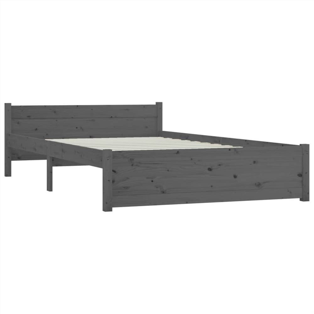 Bed Frame with Drawers Grey 140x200 cm