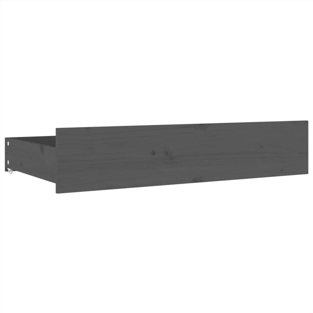 Bed Frame with Drawers Grey 140x200 cm