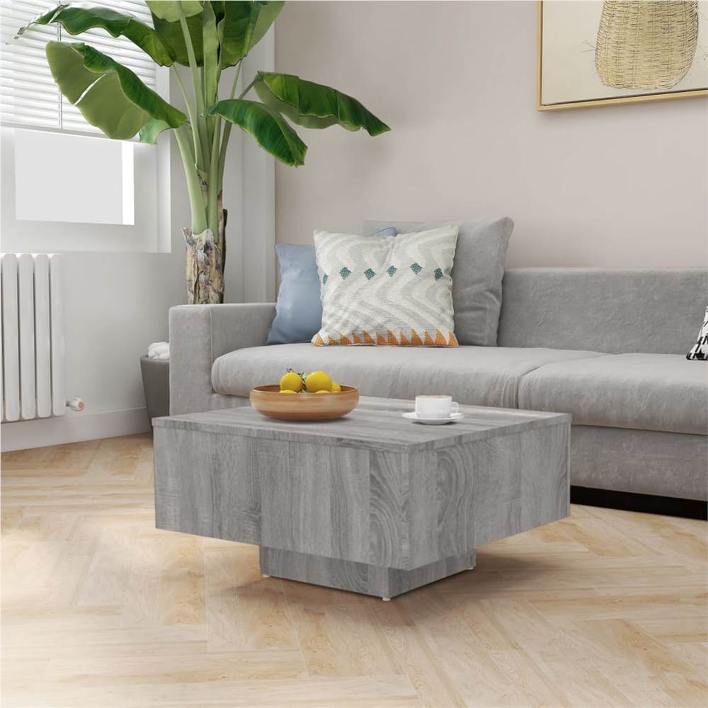 Coffee Table Grey Sonoma 60x60x31.5 cm Engineered Wood