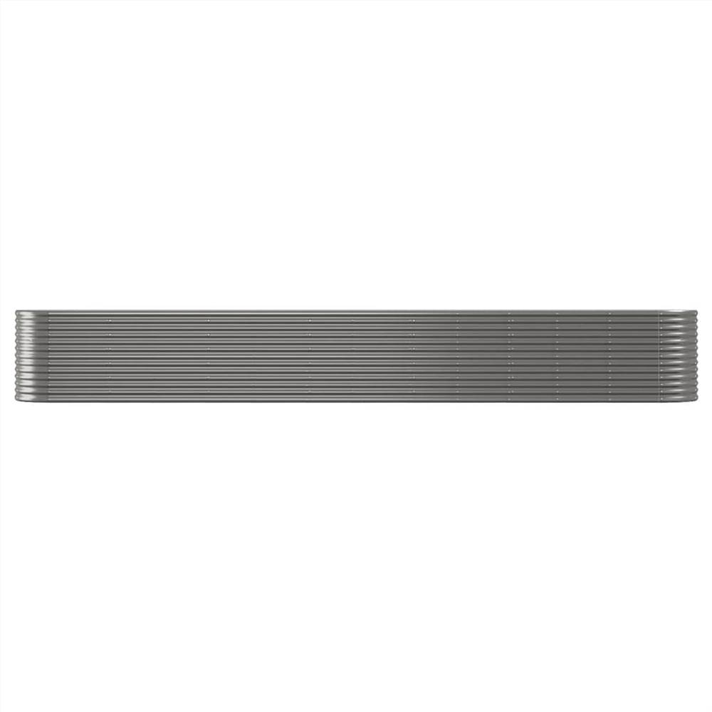 Garden Planter Powder-coated Steel 512x80x68 cm Grey