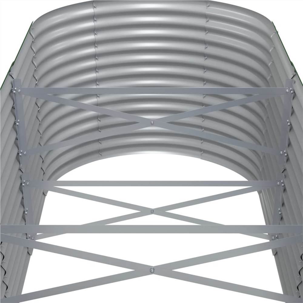 Garden Planter Powder-coated Steel 620x80x68 cm Anthracite