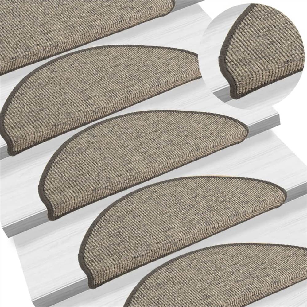 

Self-adhesive Stair Mats 15 pcs Grey and Beige 65x25 cm