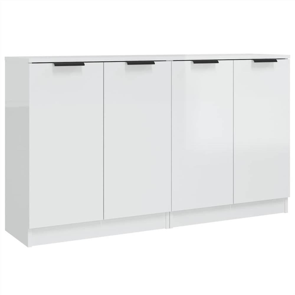 Sideboards 2 pcs High Gloss White 60x30x70 cm Engineered Wood