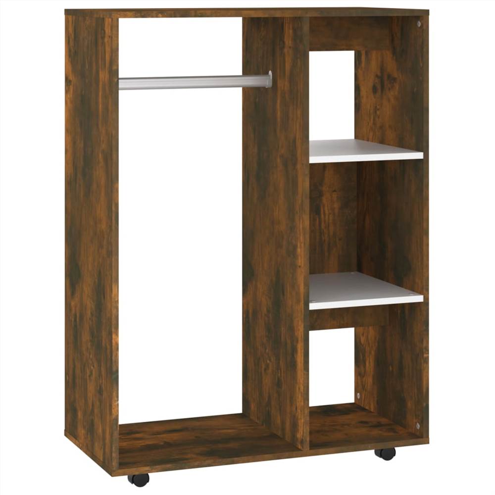 Wardrobe Smoked Oak 80x40x110 Cm Engineered Wood 7 Wardrobe Smoked Oak 80x40x110 cm Engineered Wood