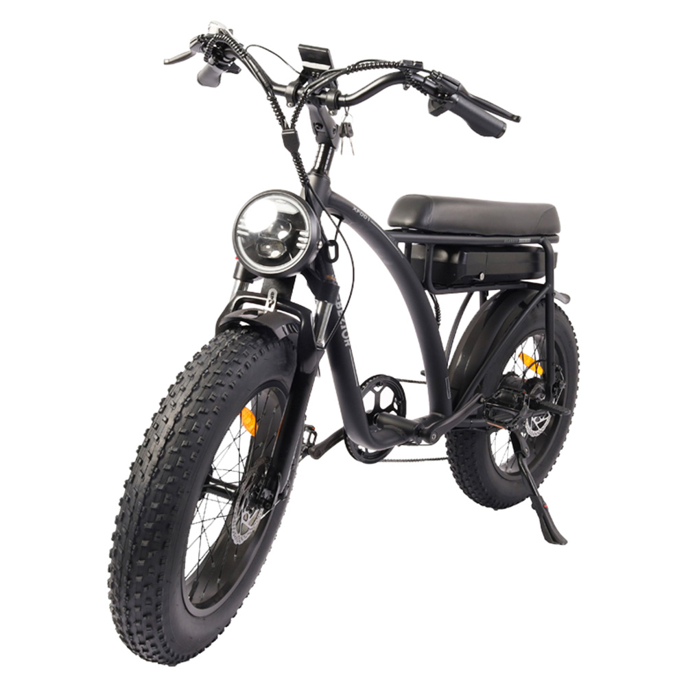 Bezior XF001 Retro Electric Bike 1000W 12.5Ah 48V 20 Inch 45Km/h Black