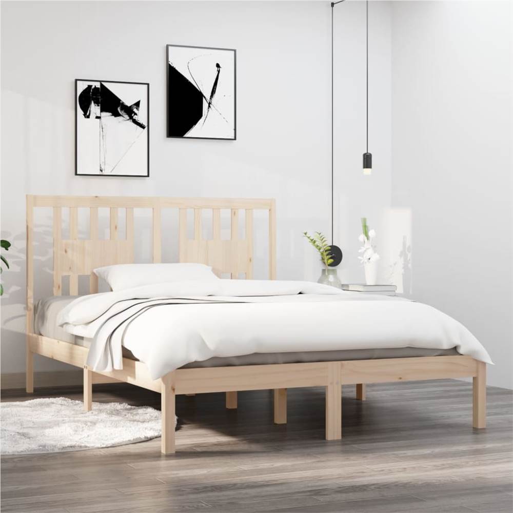 

Bed Frame Solid Wood 120x190 cm 4FT Small Double