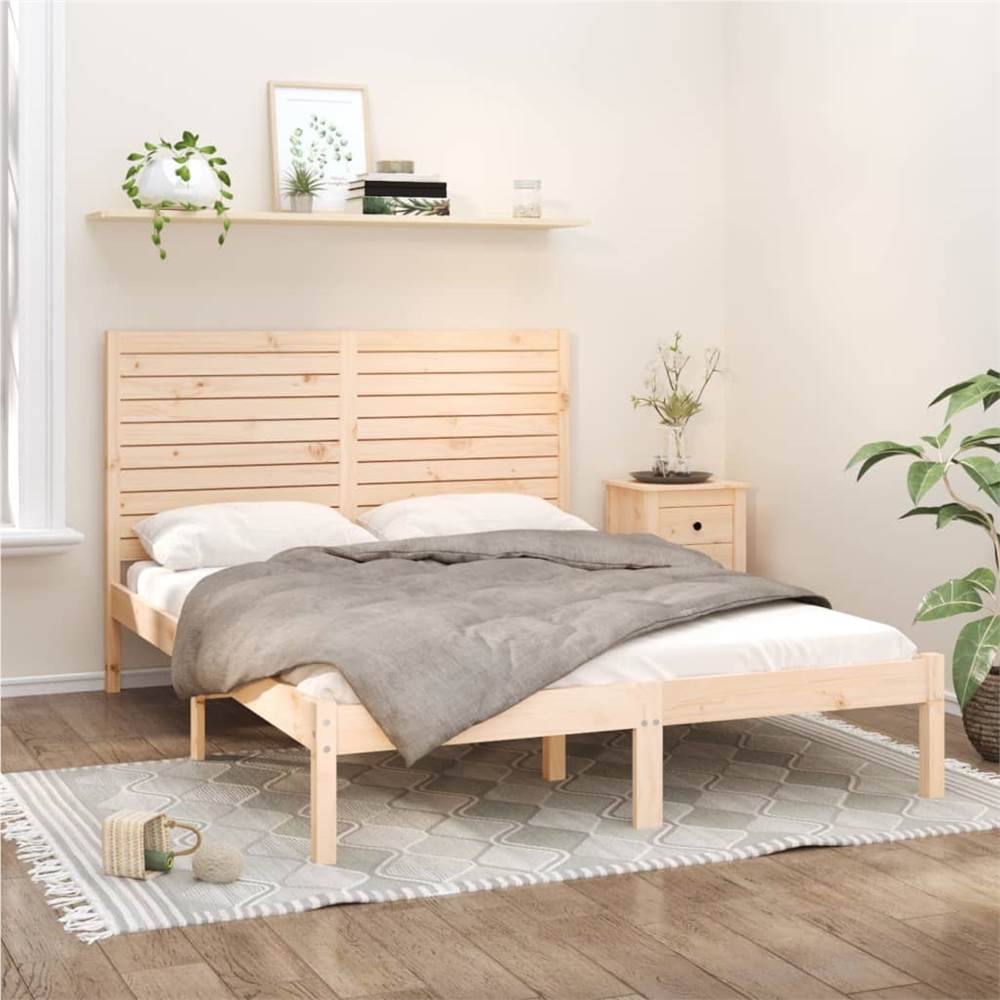 

Bed Frame Solid Wood 150x200 cm 5FT King Size