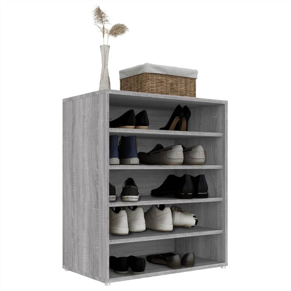 Shoe Cabinet Grey Sonoma 60x35x70 cm Engineered Wood