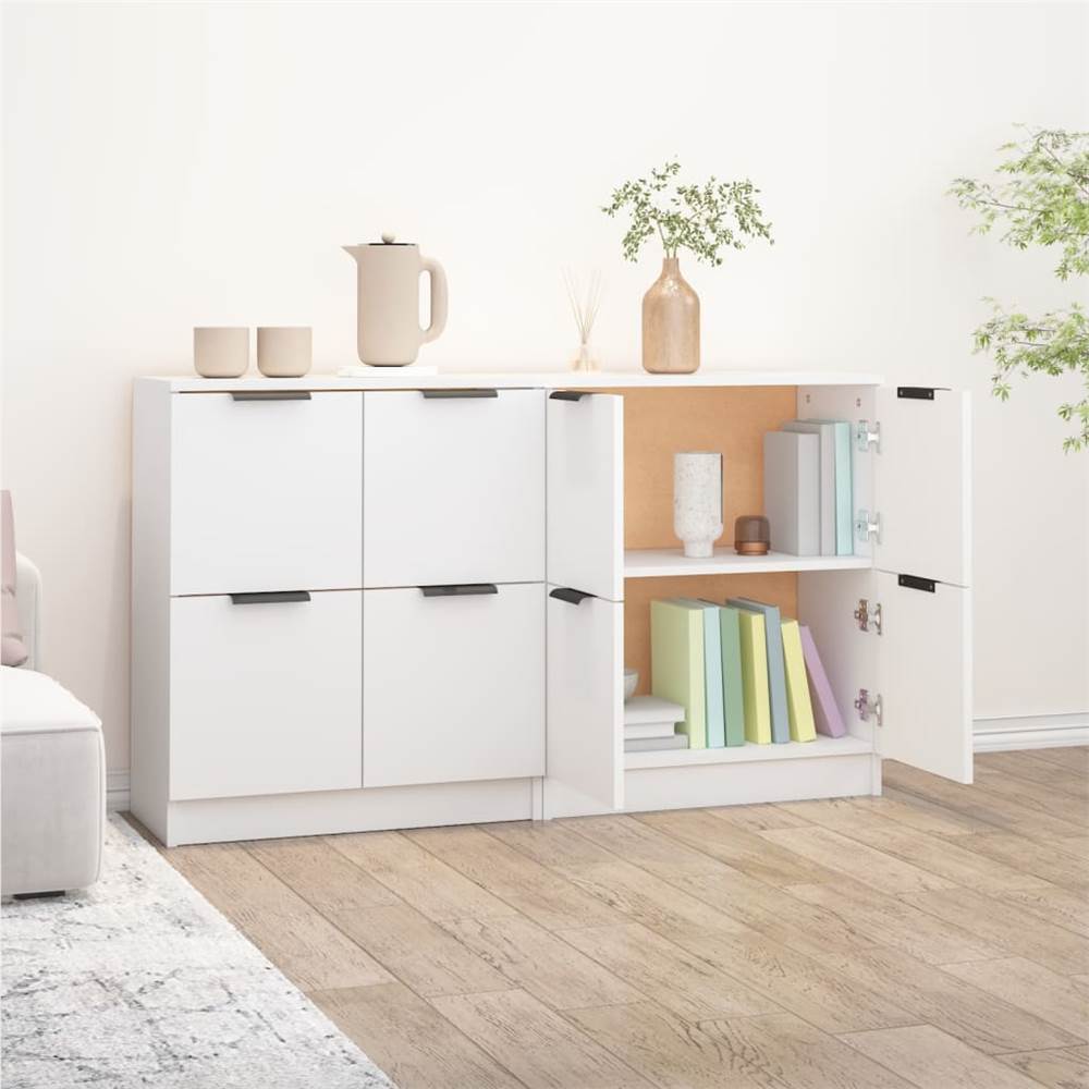 Sideboards 2 Pcs White 60x30x70 Cm Engineered Wood 10 Sideboards 2 pcs White 60x30x70 cm Engineered Wood