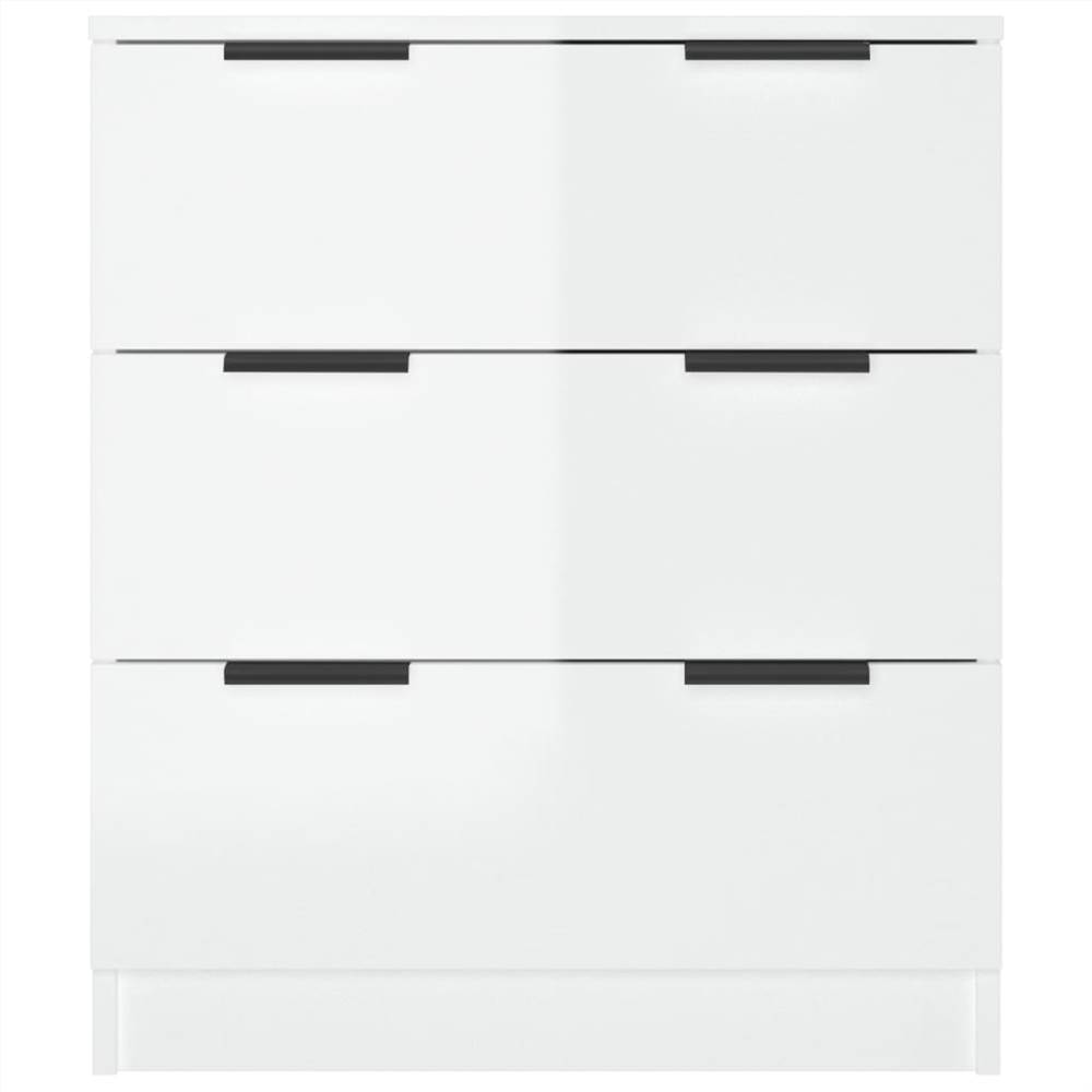 Sideboard High Gloss White 60x30x70 Cm Engineered Wood 10 Sideboard High Gloss White 60x30x70 cm Engineered Wood