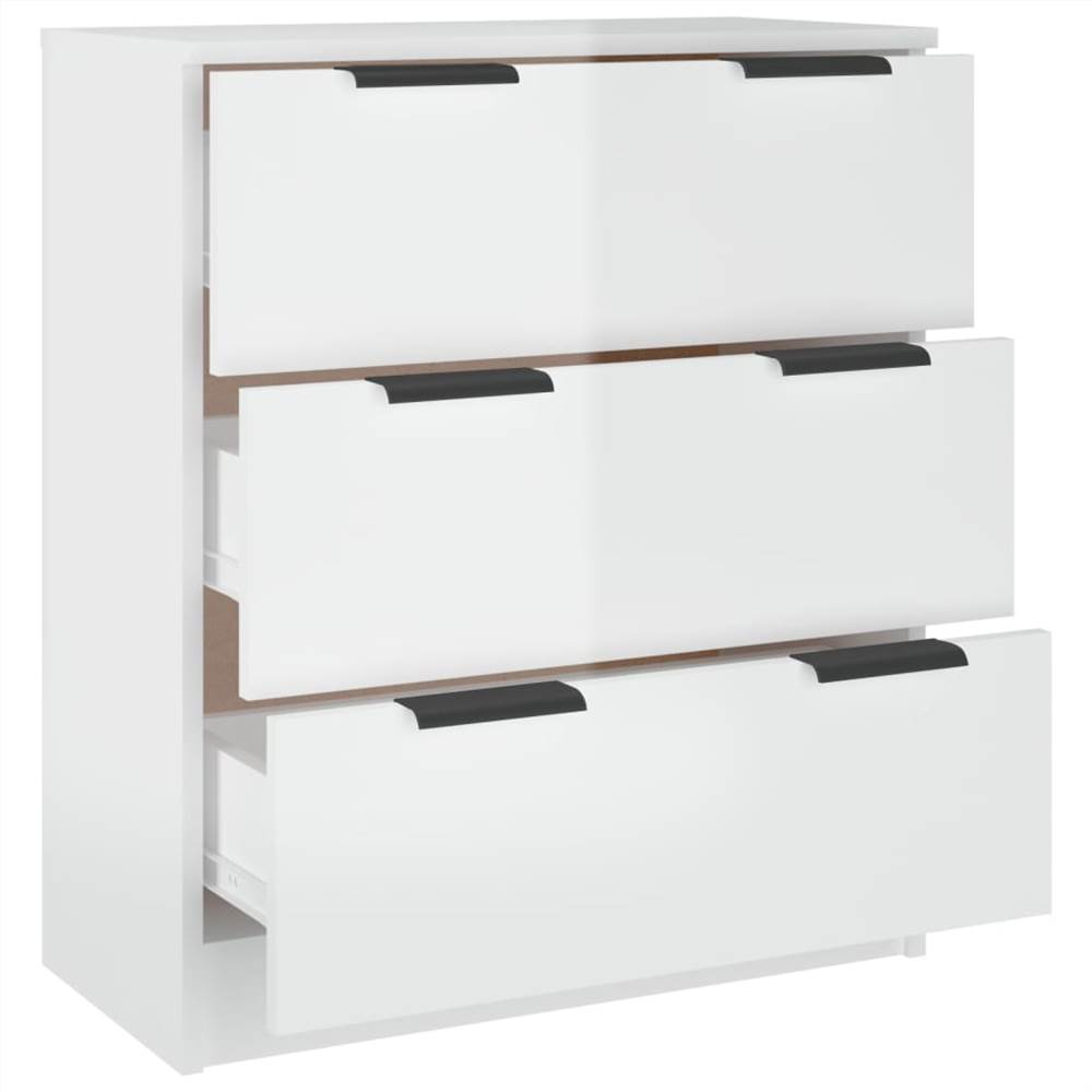 Sideboard High Gloss White 60x30x70 Cm Engineered Wood 12 Sideboard High Gloss White 60x30x70 cm Engineered Wood