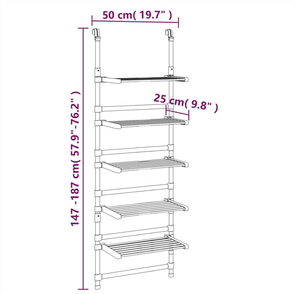 5Tier Hanging Laundry Drying Rack Aluminium