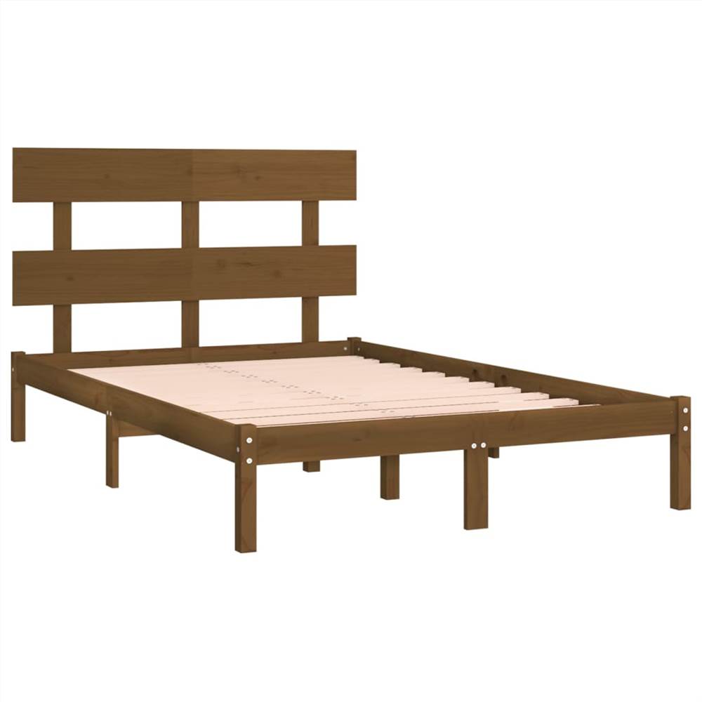 Bed Frame Honey Brown Solid Wood 200x200 Cm 9 Bed Frame Honey Brown Solid Wood 200x200 cm