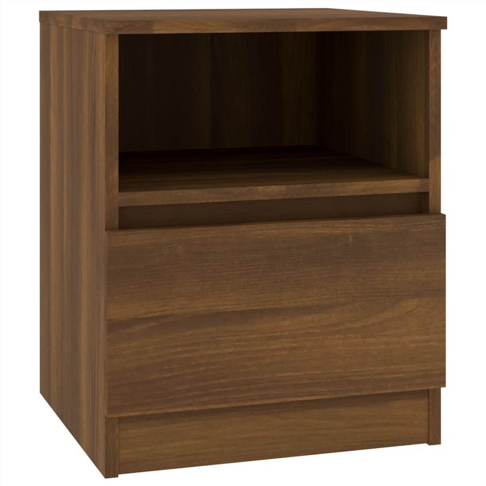 Bedside Cabinet Brown Oak 40x40x50 cm Engineered Wood